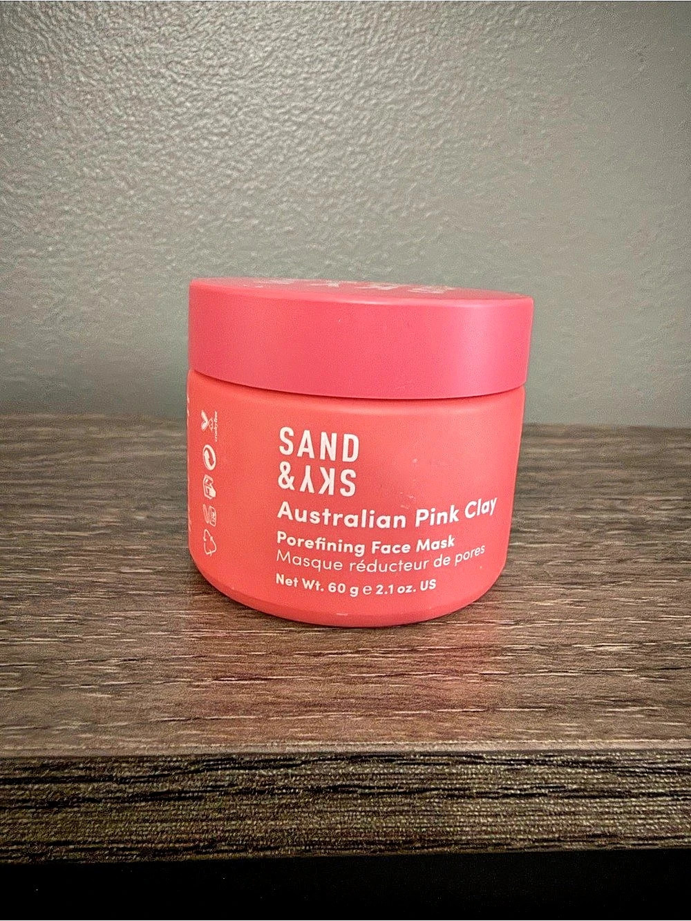 Sand & Sky Australian Pink Clay Porefining Face Mask 60g Pink NWT